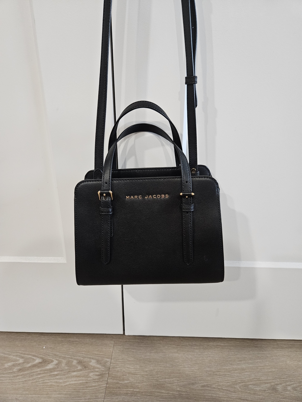Marc Jacobs Black Leather Top-Handle Crossbody Bag
